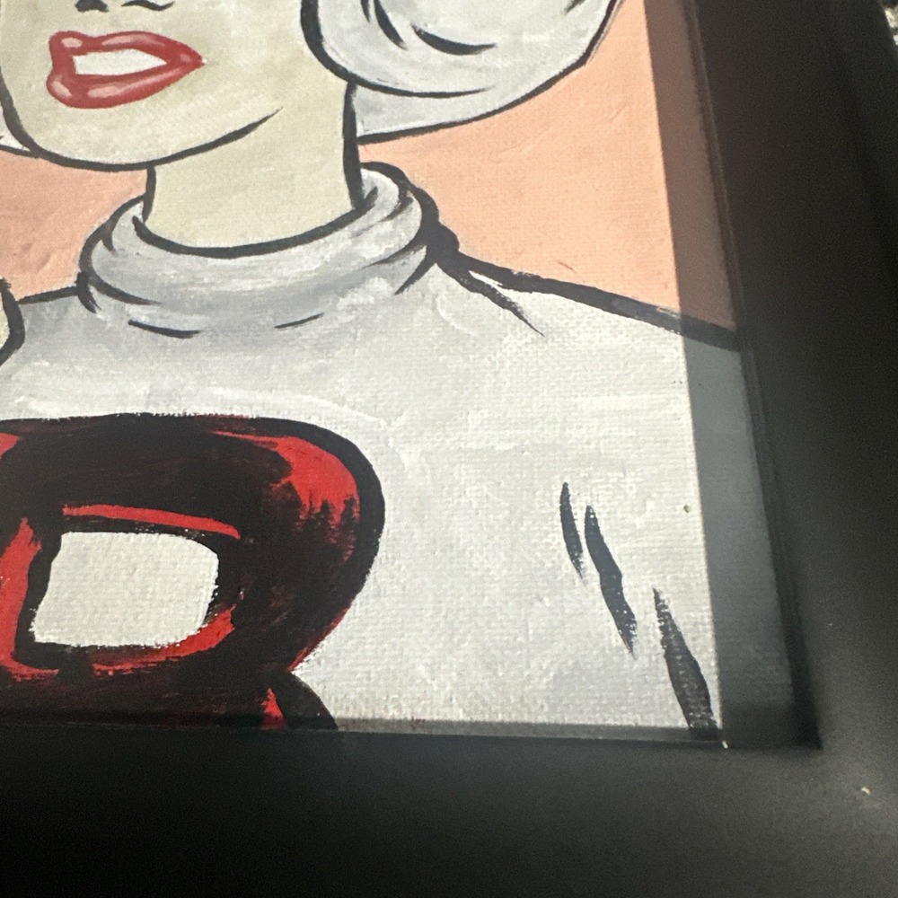 Original Chad Lenzi Art! Pretty In Pink  SignedFramed ! Comic Pop Art MCM! - Picture 6 of 11